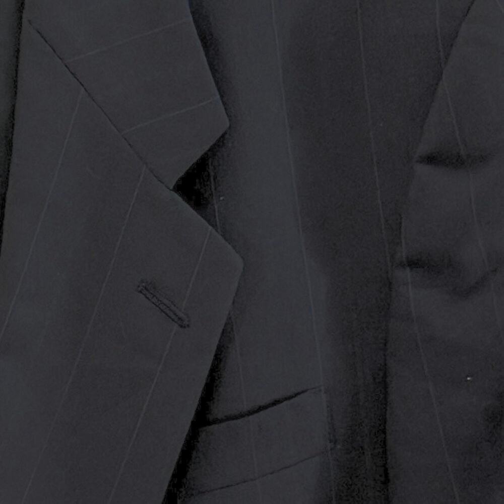 Hart Schaffner Marx 42R VTG 90s navy pinstripe wool suit jacket blazer 2 button - Picture 3 of 9
